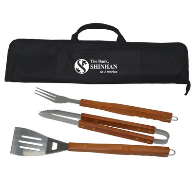 3pc Barbecue Set with Canvas Case