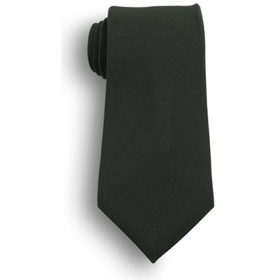 60" Extra Long Hunter Green Poplin Polyester Tie