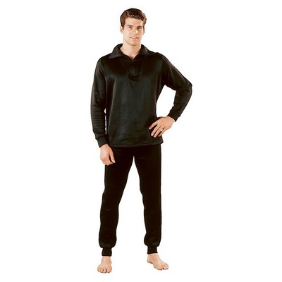 Black E.C.W.C.S. Polypropylene Zip Top Thermal Underwear (4XL)