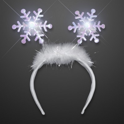 Flashing Snowflakes Head Bopper Headband - BLANK