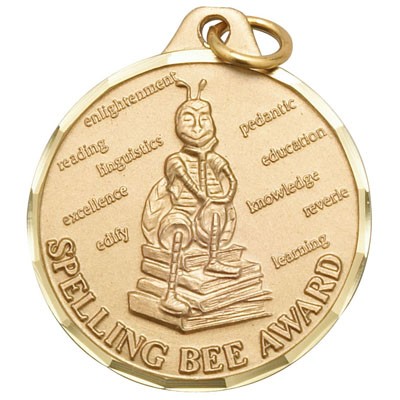 E Series Die Struck Academic Spelling Bee Award Medal