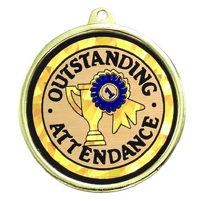 2¼" TM Series Academic Medal w/Outstanding Attendance Mylar Insert