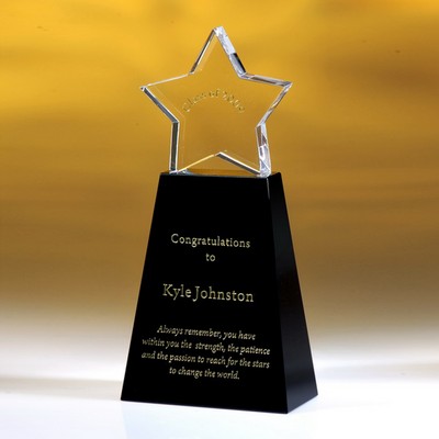 6" Star Award w/Black Base