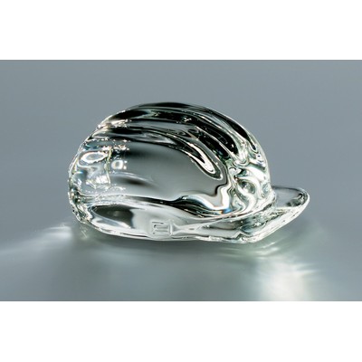 Hand Blown Crystal Hard Hat Figurine