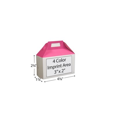 4-Color Imprint Candy Box w/Pink Rooftop Texture