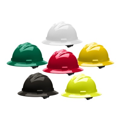 Bullard Full-Brim Hard Hat w/4-Point Ratchet Suspension