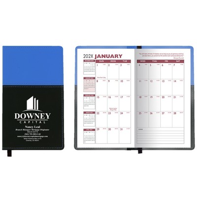 Mystic Series Soft Cover 2 Tone Vinyl Monthly Planner / 1 Color