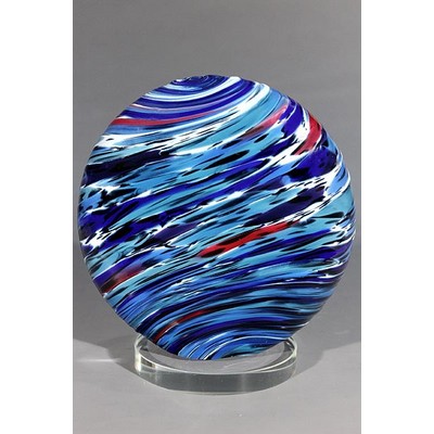 Morning Star Art Glass Sculpture w/ Glass Base (4"x4.25")