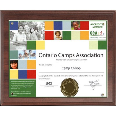 Classic Cherry Award Plaque-Certificate Presenter Kit-8x10" Doc