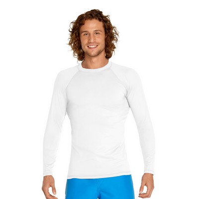 Adult Long Sleeve Rash Guard - White