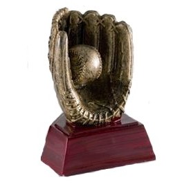 Baseball, Antique Gold, Resin Sculpture - 4"