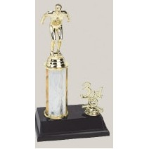 8" Column Trophy w/Trim Figure