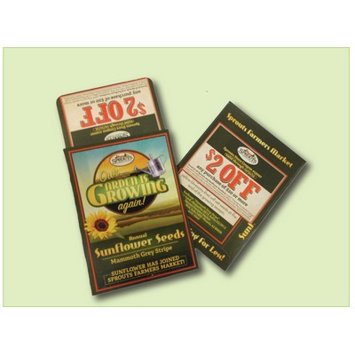 Custom Designed Seed Packet with Tear Off Coupon (3.25" x 4.5")