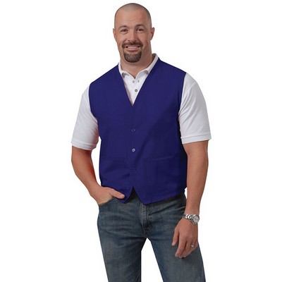 2 Pocket Unisex Button Twill Vest (2XL-3XL)