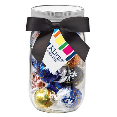 16 Oz. Glass Mason Jar - Lindt® Truffles