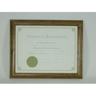 Walnut Hardwood Document Frame - 8.5x11