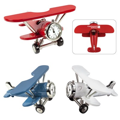 Metal Biplane Clock