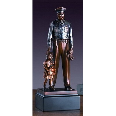 American Hero Policeman with Child, 4.5"W x 11.5"H