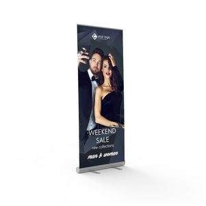 33"x80" Economy Retractable Vinyl Banner Stand