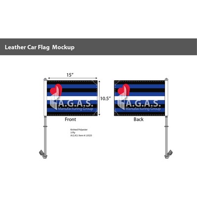 Leather Pride Car Flag 10.5"X15"