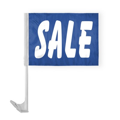 Sale Car Flags 12x16 inch (Blue)