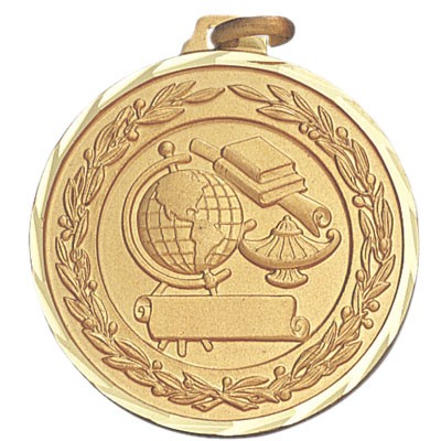 1½" Scholastic Achievement Scroll Die Struck Medal