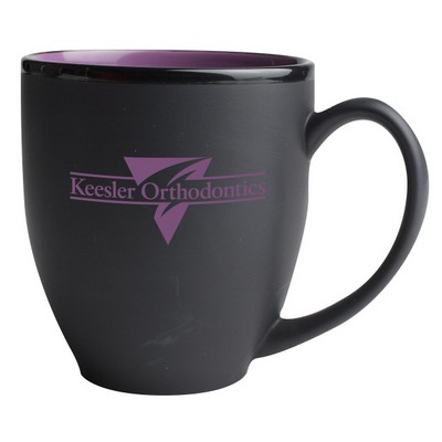 16 Oz. Hilo Bistro Mug (Matte Black/Purple)