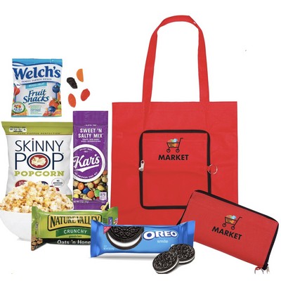 Grocery Tote with Snacks