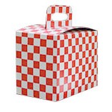 Stackable Red Check Picnic Box w/Handle (8"x4 7/8"x5 1/4")