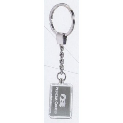 Optical Crystal Block Keychain