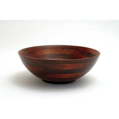 Lipper Cherry Finish Footed 13 3/4" Salad Bowl