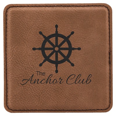 4" x 4" - Premium Leatherette Coasters - Square