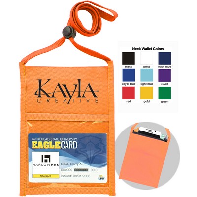 Orange Polyester PREMIUM DOUBLE WINDOW POUCH