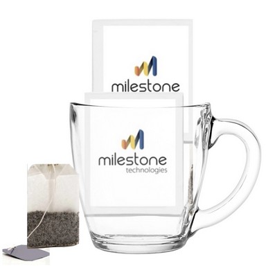 Custom Tea Bags with Glass Mug