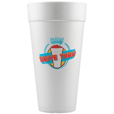 24 Oz. Foam Cup - White - Digital