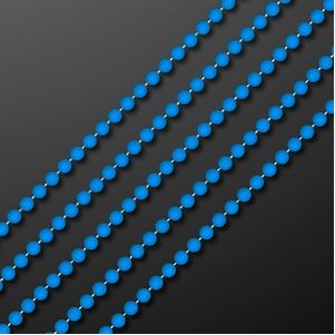 7mm 33" Round Blue Beads (Non-Light Up) - BLANK