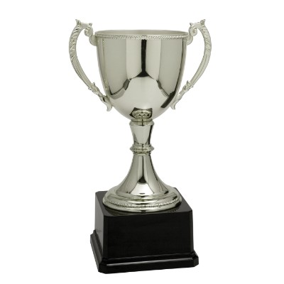 Silver Zinc Metal Cup Trophy 12 3/4"H