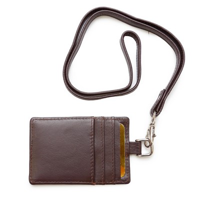 Ashlin® Designer Expresso Brown Benita I.D. Holder + Lanyard