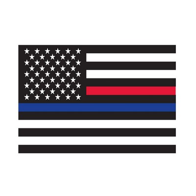 Thin Blue Line/Thin Red Line Flag Decal