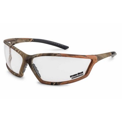 Camo frame, clear anti-fog lens, 4X4 safety glass