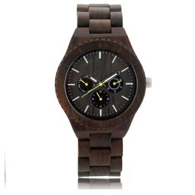 Dark Zebra Wood Watch