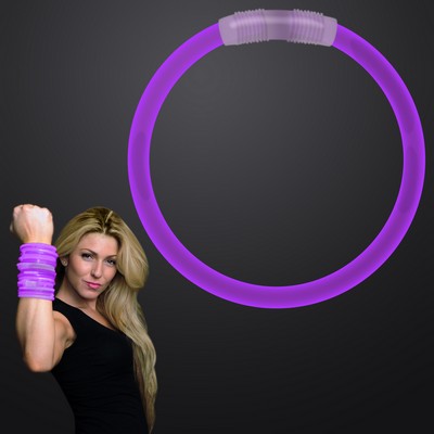 8 inch PURPLE Glow Bracelets - BLANK