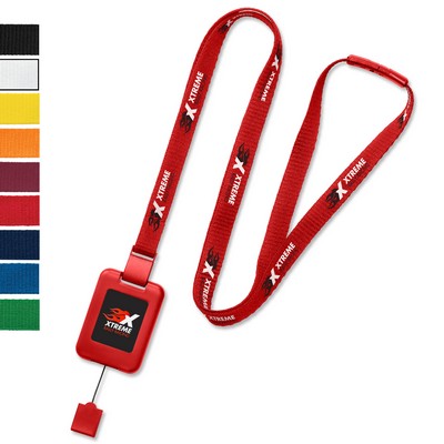 5/8" SlimReel (TM)* Silkscreen Lanyard/Badge Reel System