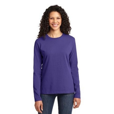 Port & Company® Ladies Long Sleeve Core Cotton T-Shirt