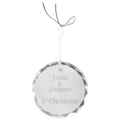 3" Crystal Round Faceted Ornament