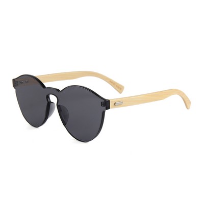 Bamboo Sunglasses - Smoke Lenses - Matte Black Frames