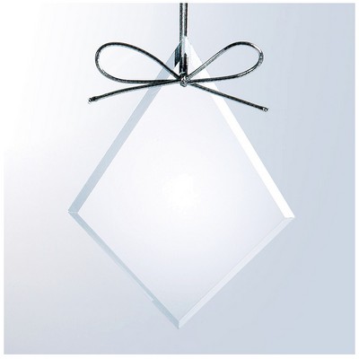 Starfire Glass Beveled Ornament, Diamond, 4 5/8"x3-1/2"