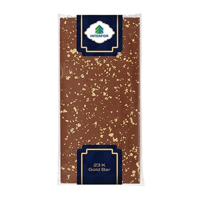 3.5 Oz. Elegant Belgian Chocolate Bar w/ 23K Gold Flakes