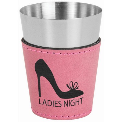 Pink 2 Oz. Leatherette Shot Glass