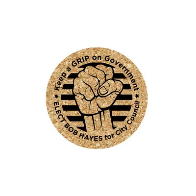 5" Standard Cork Circle Coaster